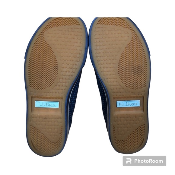 L.L. Bean Polka Dot Butterfly Canvas Sneakers Navy Size 4 - Picture 6 of 7